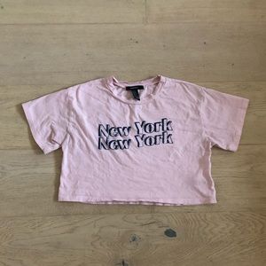 FOREVER 21 pink crop top